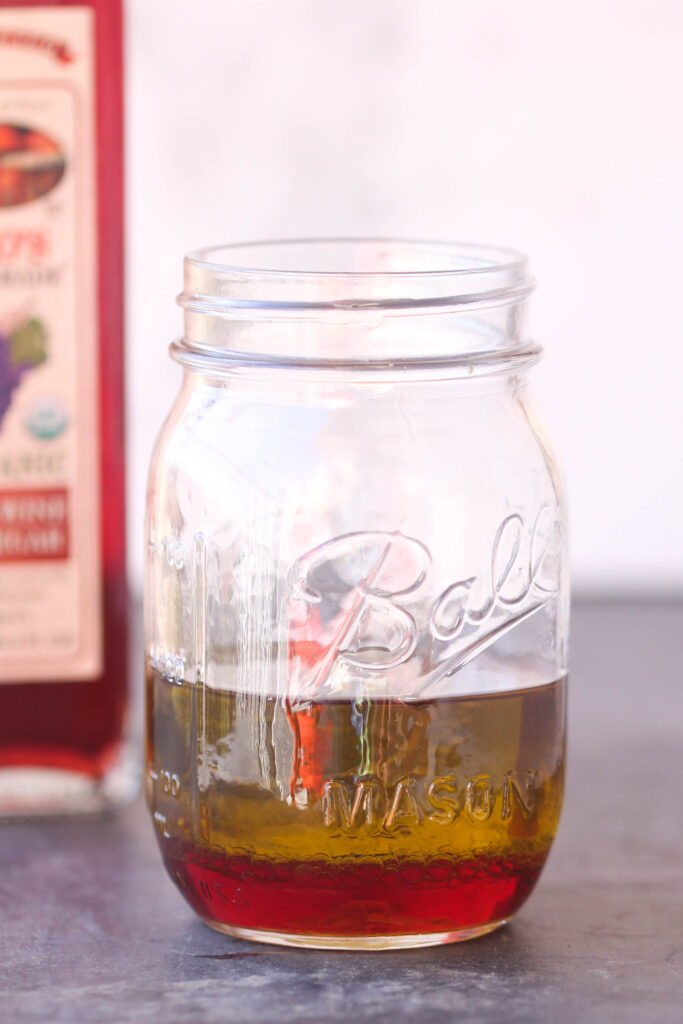 oil and vinegar in jar